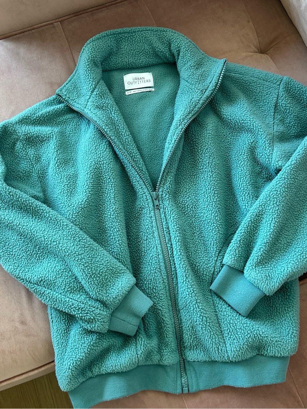 Urban Outfitters Teal Teddy Jacket